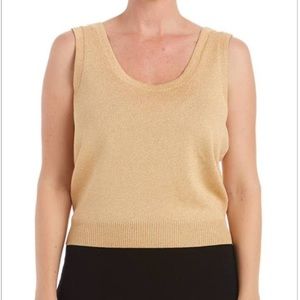 St. John Santana Knit Shimmer Gold tank